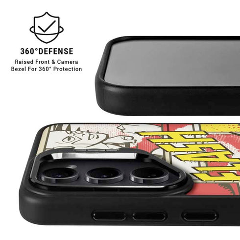 DC Comics Flash Block Pattern Galaxy S25 Ultra Kickstand Case
